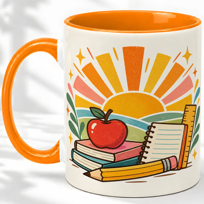 #pl[11oz|Orange] Back to School Supplies Ceramic Mug for Teachers