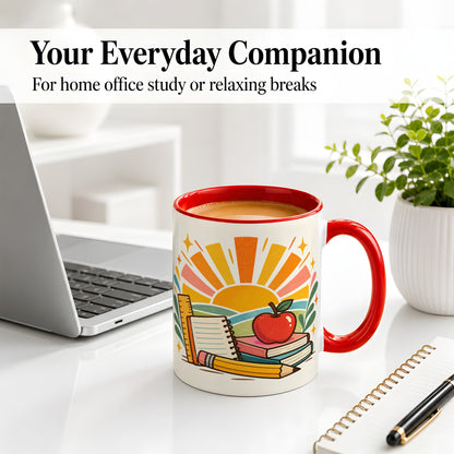 #pl[11oz|Red] Back to School Supplies Ceramic Mug for Teachers