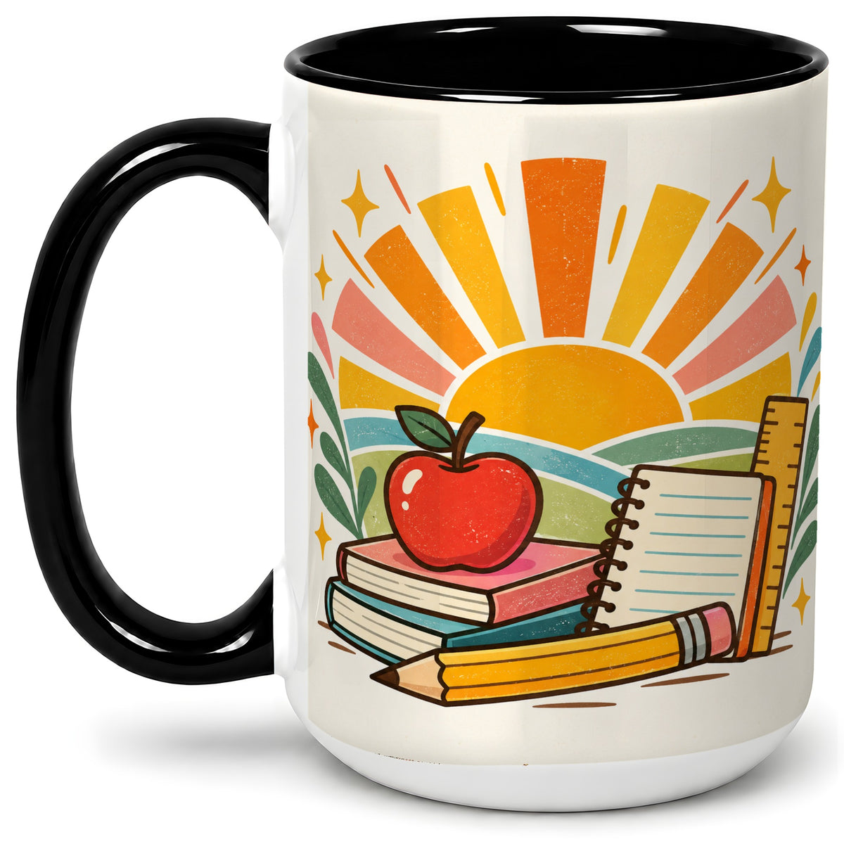 #pl[15oz|Black] Back to School Supplies Ceramic Mug for Teachers