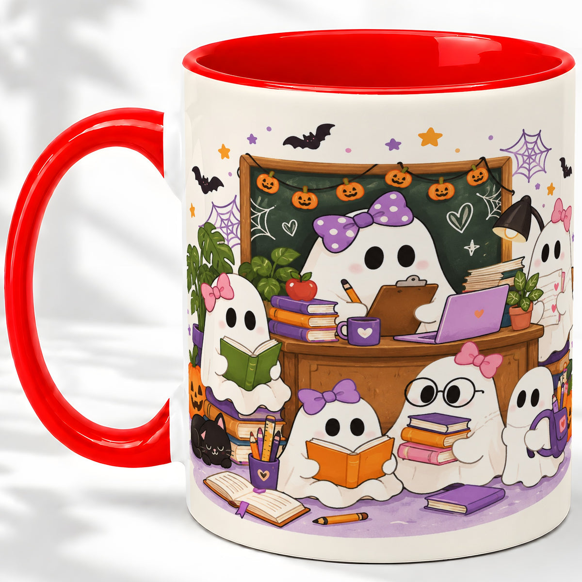 Cute Ghost Classroom Halloween Ceramic Mug