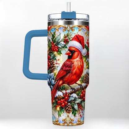 #pl[40oz|Blue] Cardinal 40oz Tumbler, Red Bird Tumbler, Stainless Steel Travel Cup