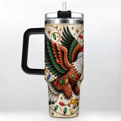 #pl[40oz|Black] Eagle 40oz Tumbler, Holiday Bird Stainless Steel Travel Cup