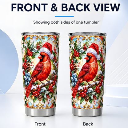#pl[20oz|Steel] Cardinal Tumbler 20oz, Red Bird Tumbler, Stainless Steel Travel Cup