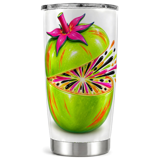 Neon Fruit Tumbler 20oz, Colorful Pop Art Stainless Steel Travel Cup