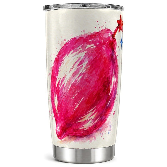 Pink Shooting Star Tumbler 20oz, Celestial Stainless Steel Travel Cup