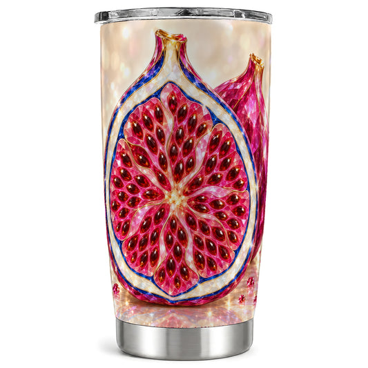Gemstone Fig Tumbler 20oz, Sparkling Stainless Steel Travel Cup