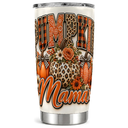 Pumpkin Patch Tumbler 20oz, Leopard Fall Stainless Steel Travel Cup