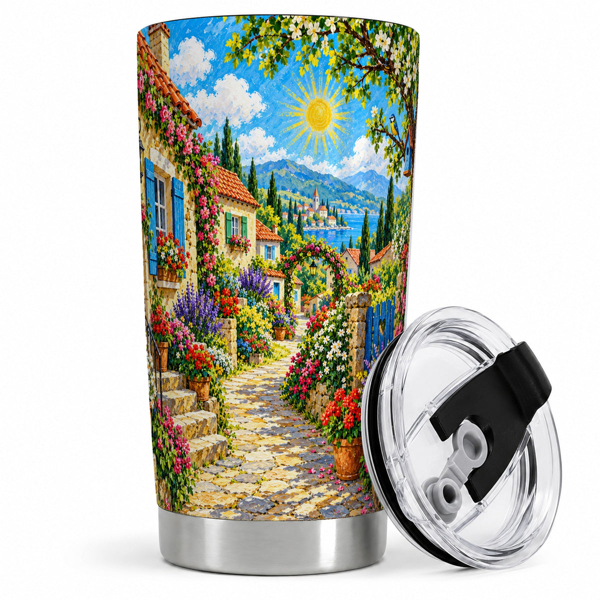 Coastal Village Garden 20oz Tumbler for Travel Lovers