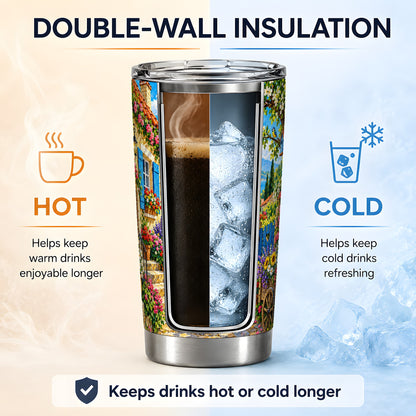 Coastal Village Garden 20oz Tumbler for Travel Lovers