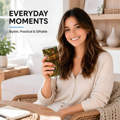 #pl[20oz|Steel] Treehouse Sunset 20oz Tumbler for Nature Lovers
