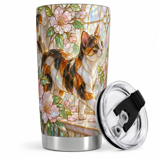 Stained Glass Style Cat 20oz Tumbler for Cat Lovers