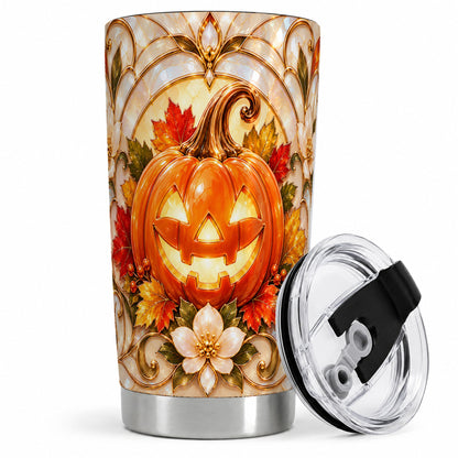 Halloween Pumpkin 20oz Tumbler, Autumn Jack O Lantern Artwork