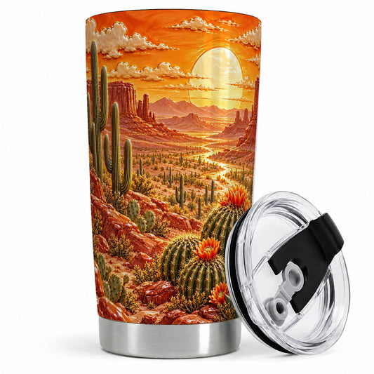 Desert Cactus Sunset 20oz Tumbler for Southwest Style Fans