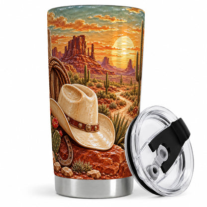 Western Cowboy Desert 20oz Tumbler for Western Style Fans