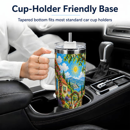 Coastal Village Garden 40oz Tumbler for Travel Lovers