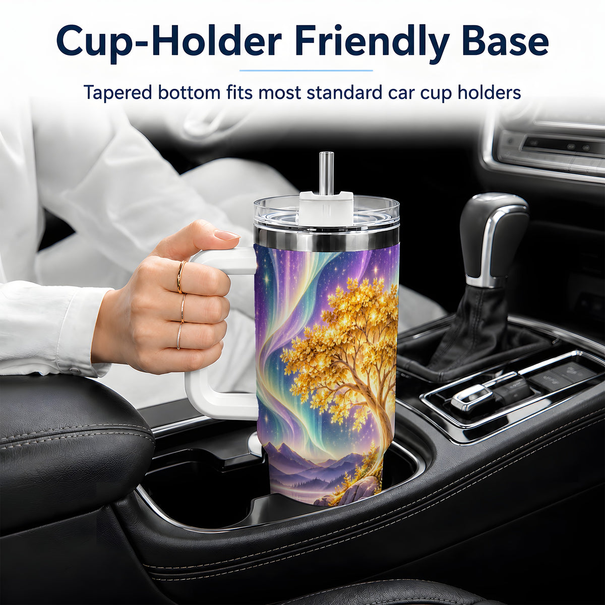 Golden Tree Aurora 40oz Tumbler for Nature Lovers