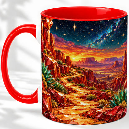 Southwestern Desert Sunset Ceramic Mug for Desert Art Lovers