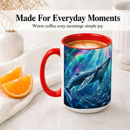 #pl[15oz|Red] Humpback Whale Ocean Ceramic Mug for Marine Life Fans