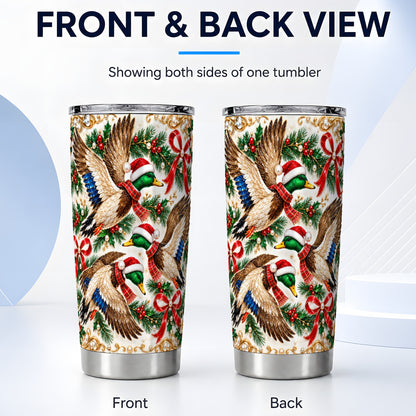 #pl[20oz|Steel] Christmas Mallard Tumbler 20oz, Duck Stainless Steel Travel Cup