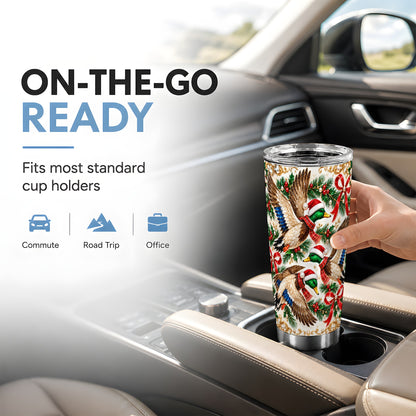 Christmas Mallard Tumbler 20oz, Duck Stainless Steel Travel Cup