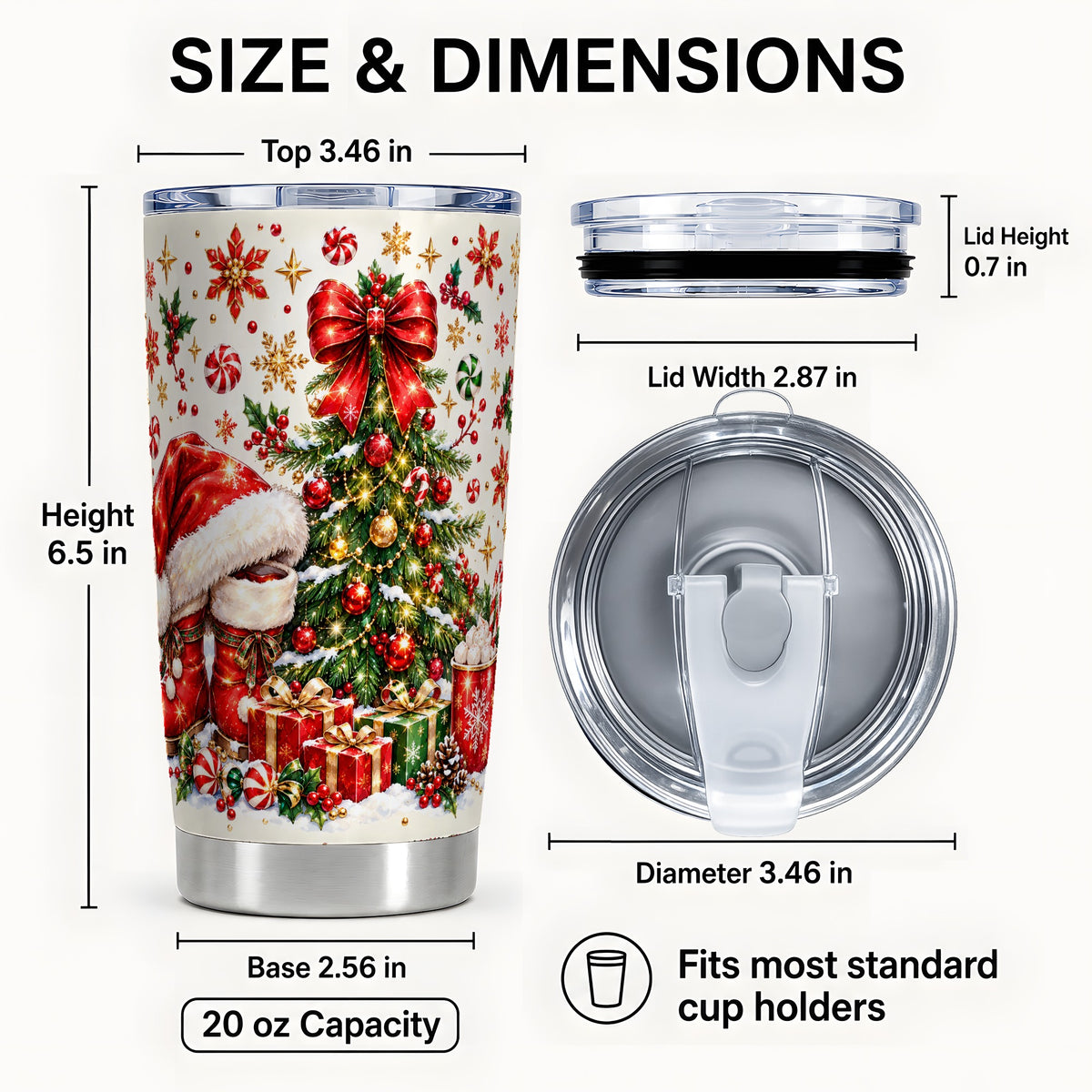 #pl[20oz|Steel] Christmas Tree Tumbler 20oz, Festive Stainless Steel Travel Cup