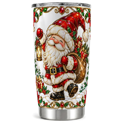 Santa Claus Tumbler 20oz, Christmas Tumbler, Stainless Steel Travel Cup