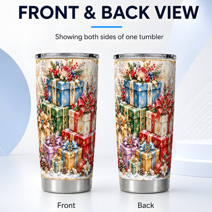 #pl[20oz|Steel] Sparkling Christmas 20oz Tumbler, Snowflake Stainless Steel Travel Cup