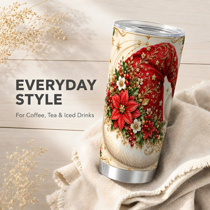 Ornate Santa Hat 20oz Tumbler, Christmas Stainless Steel Travel Cup