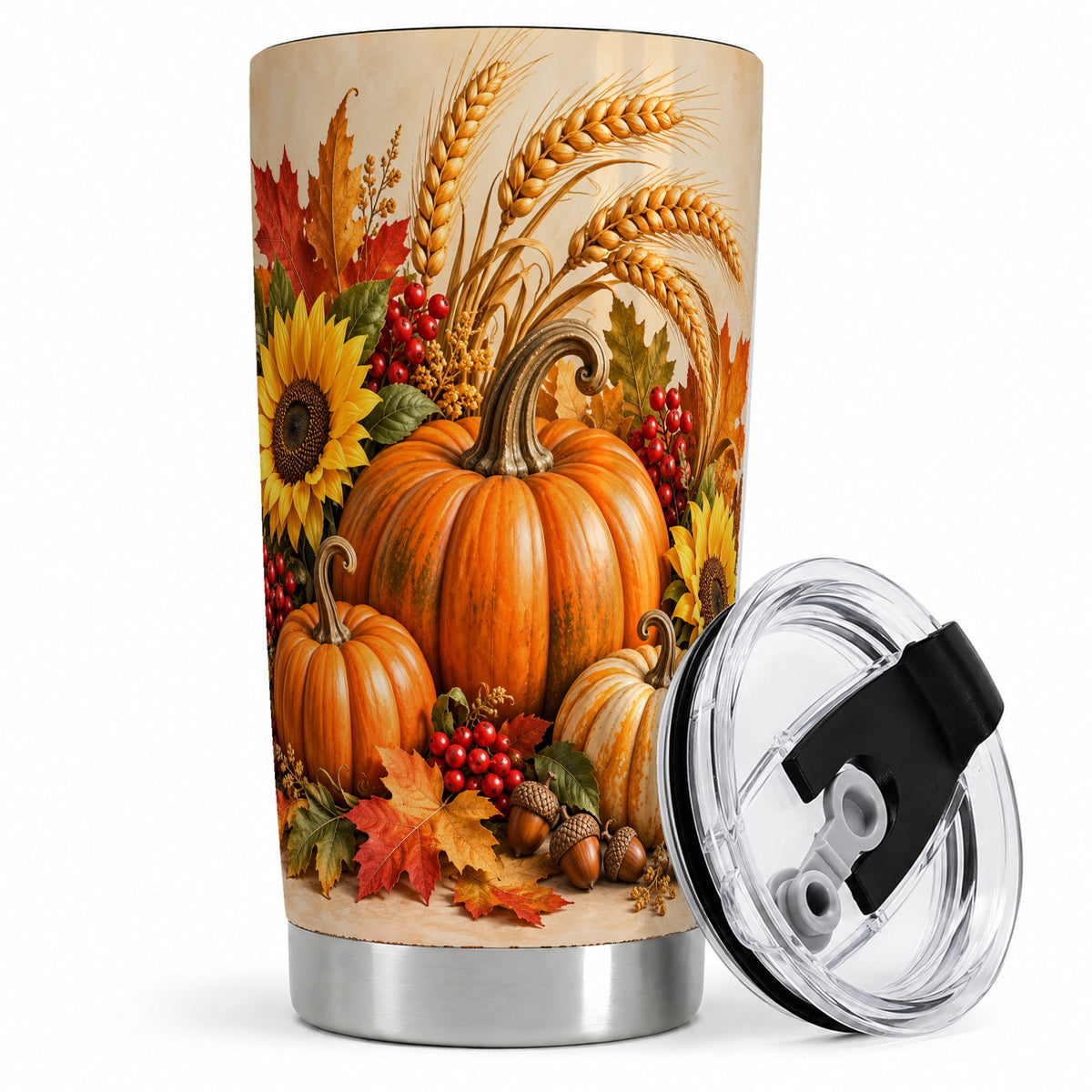 Autumn Pumpkin Harvest 20oz Tumbler, Seasonal Drinkware for Fall Fans