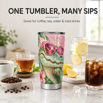 Sunglasses Alligator 20oz Tumbler, Tropical Stainless Steel Drinkware
