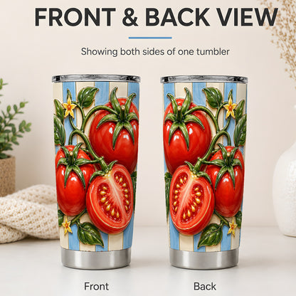 #pl[20oz|Steel] Tomato Garden 20oz Tumbler, Stainless Steel Drinkware for Garden Fans
