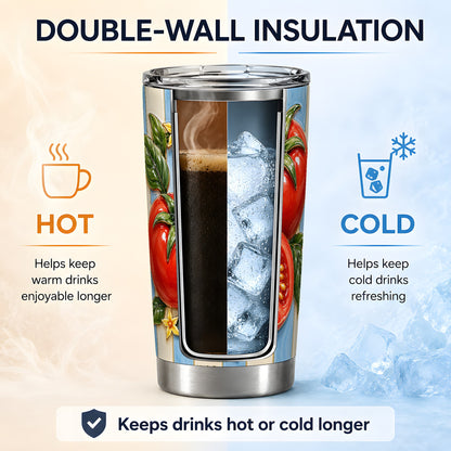 Tomato Garden 20oz Tumbler, Stainless Steel Drinkware for Garden Fans