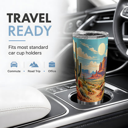 Desert Cactus 20oz Tumbler, Drinkware for Desert Lovers