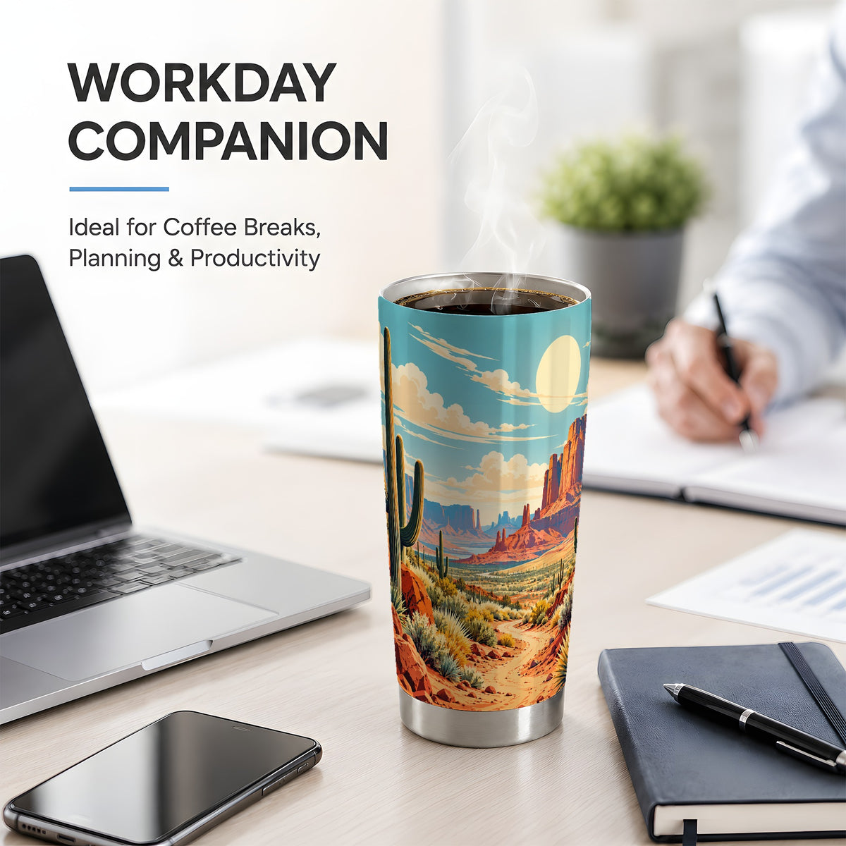 Desert Cactus 20oz Tumbler, Drinkware for Desert Lovers