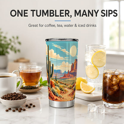 Desert Cactus 20oz Tumbler, Drinkware for Desert Lovers