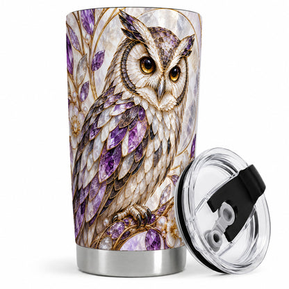 Purple Owl 20oz Tumbler, Drinkware for Owl Lovers