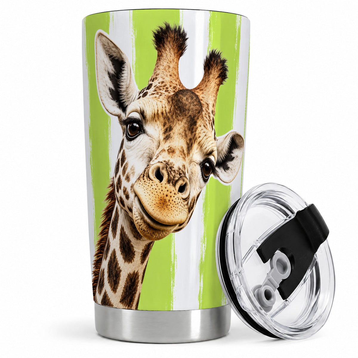 Giraffe Portrait 20oz Tumbler, Drinkware for Giraffe Lovers