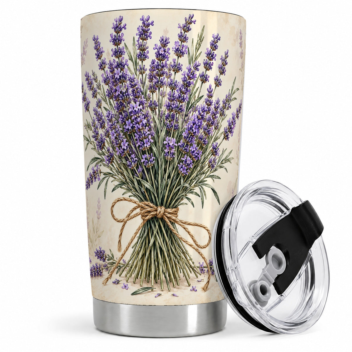 Lavender Bouquet 20oz Tumbler, Drinkware for Lavender Lovers