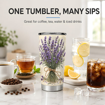 Lavender Bouquet 20oz Tumbler, Drinkware for Lavender Lovers