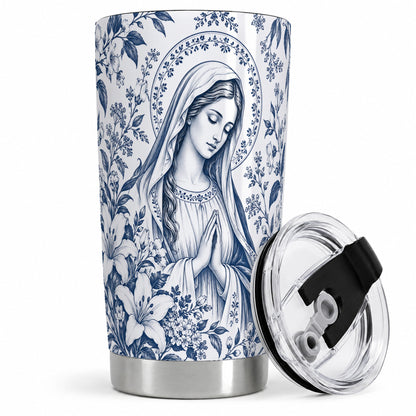 Praying Woman Floral 20oz Tumbler, Stainless Steel Faith Drinkware