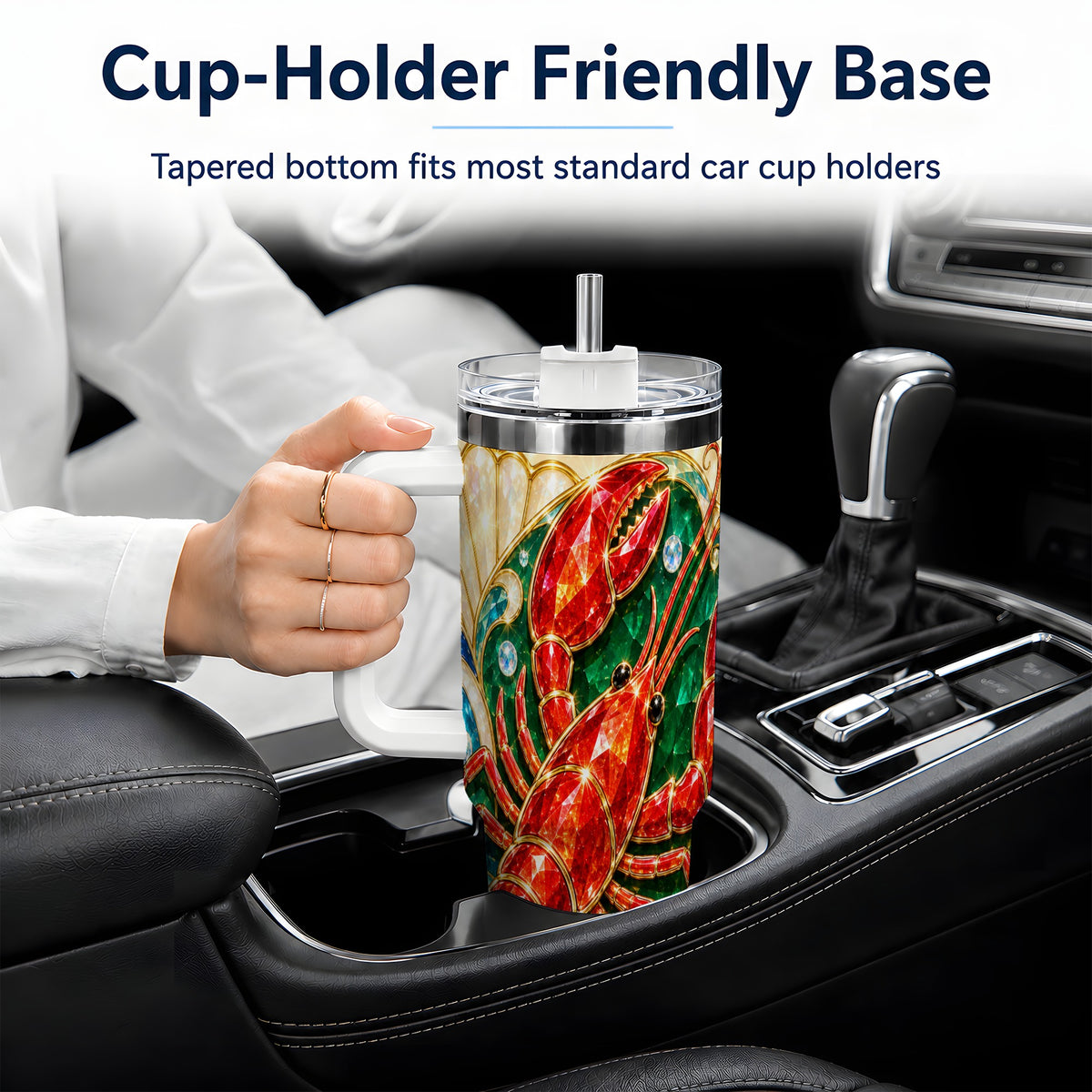 Gemstone Lobster 40oz Tumbler, Stainless Steel Drinkware for Seafood Fans