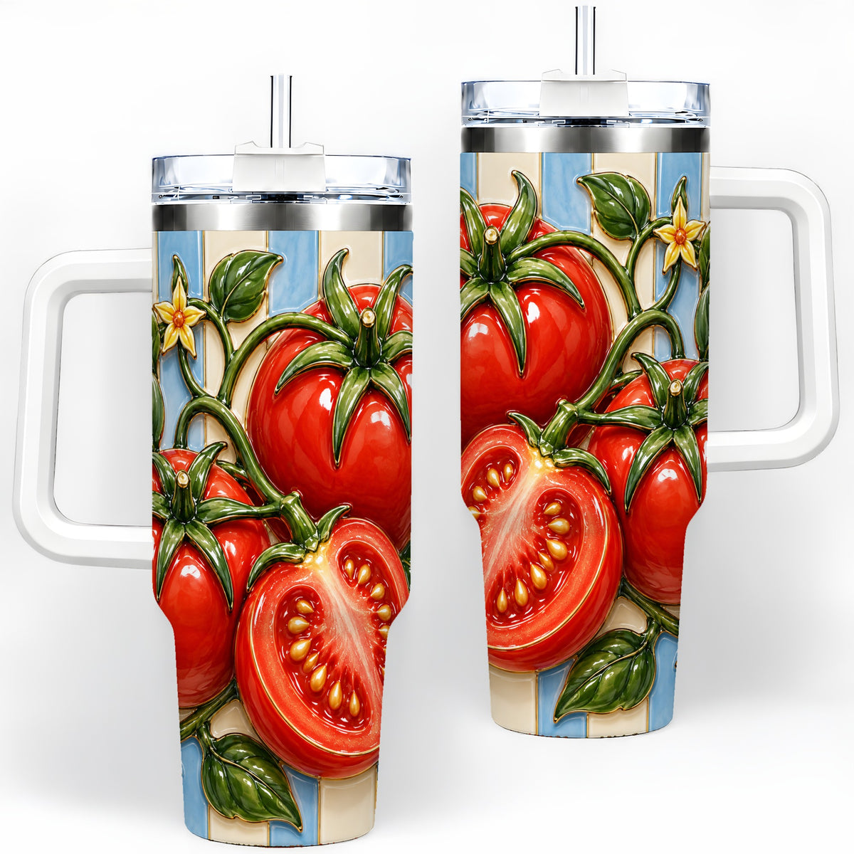 Tomato Garden 40oz Tumbler, Stainless Steel Drinkware for Garden Fans