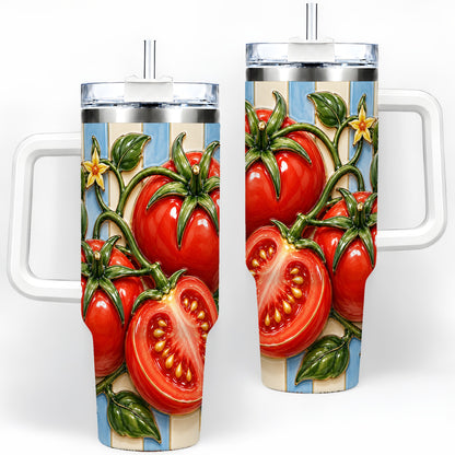 Tomato Garden 40oz Tumbler, Stainless Steel Drinkware for Garden Fans