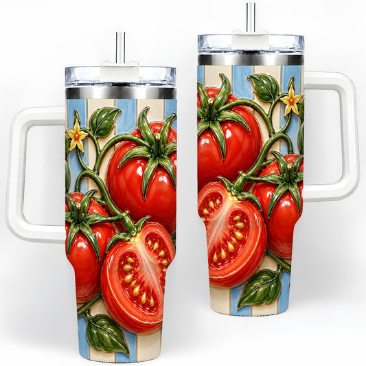 Tomato Garden 40oz Tumbler, Stainless Steel Drinkware for Garden Fans