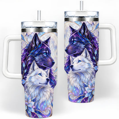 Wolf Moon 40oz Tumbler, Celestial Floral Daily Drinkware