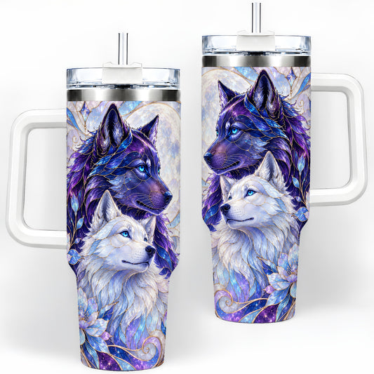 Wolf Moon 40oz Tumbler, Celestial Floral Daily Drinkware