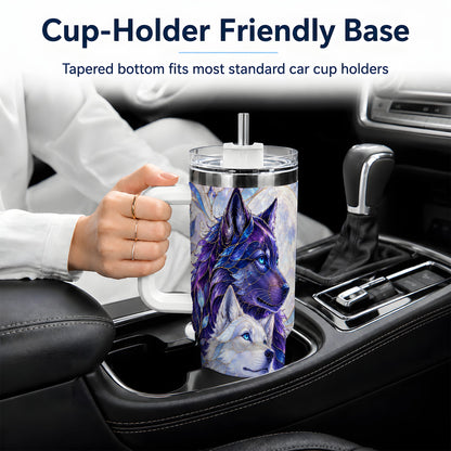 Wolf Moon 40oz Tumbler, Celestial Floral Daily Drinkware