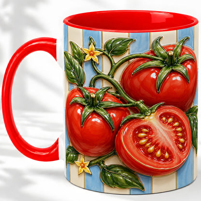 Tomato Garden Accent Mug, Ceramic Drinkware for Kitchen Decor Fans