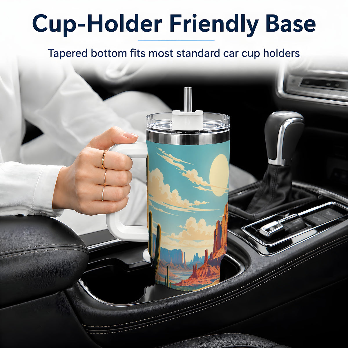 Desert Cactus 40oz Tumbler, Drinkware for Desert Lovers