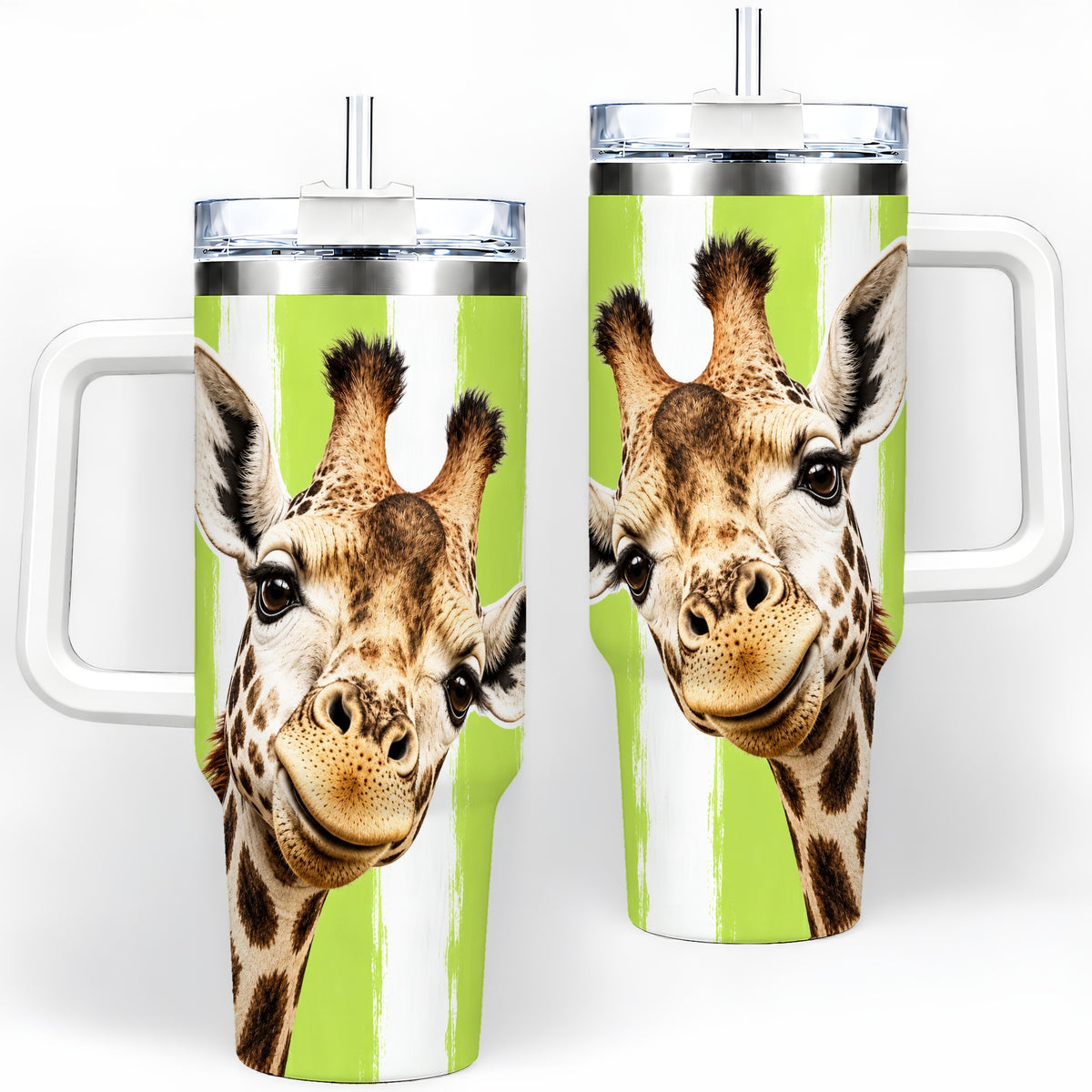 Giraffe Portrait 40oz Tumbler, Drinkware for Giraffe Lovers